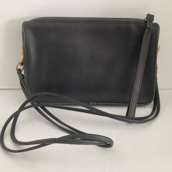 Vintage 1970s? Coach Convertible Clutch Shoulder Bag Purse Double Straps Leather - Picture 1 of 15